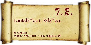 Tankóczi Róza névjegykártya